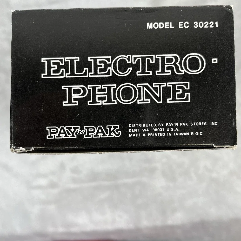 Vintage 80's Electro-Phone Corded Wall Mount Push Button New‎ Deadstock Retro